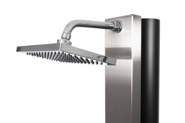 Solardusche ROYAL DELUXE-Chromstahl - 30liter - eckiger Duschkopf